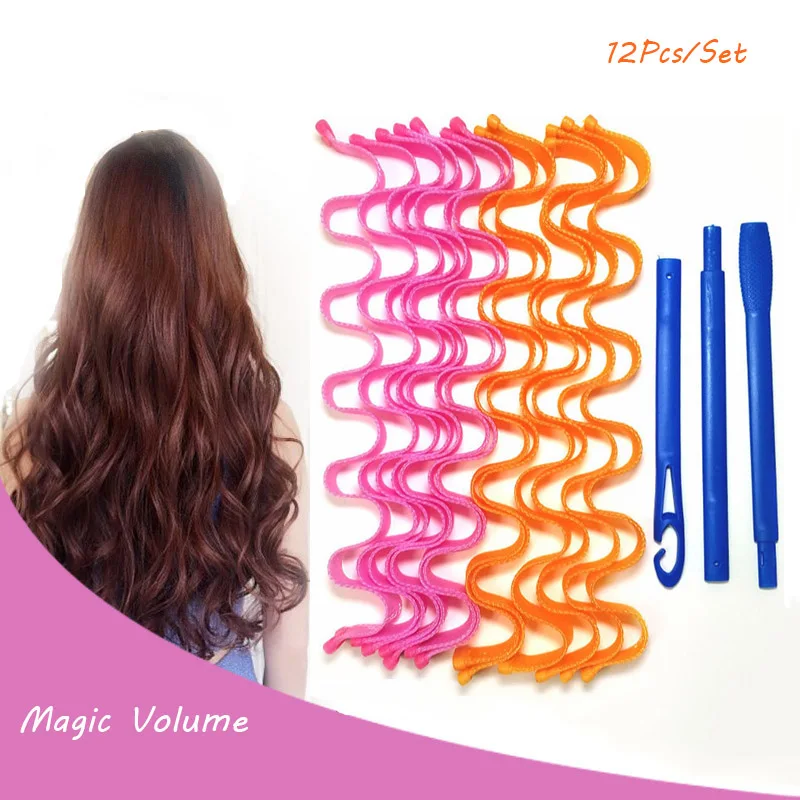 

12 Pcs/set Magic Long Hair Curlers Curl Formers Rollers Spiral Ringlets Wave Formers DIY Curl Formers Many Option