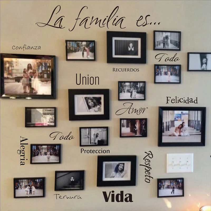 The family is spanish wall art decal