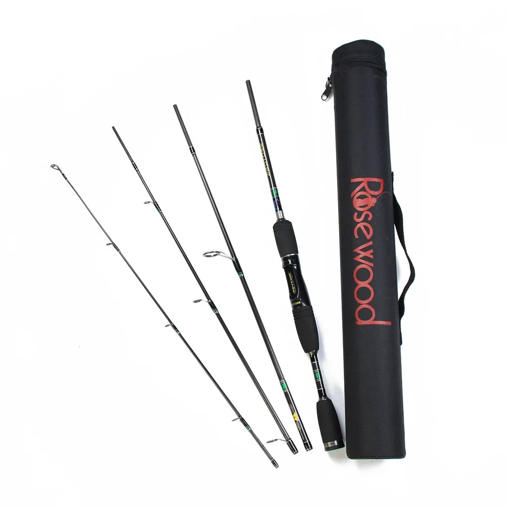 Rosewood 1.98m Fishing Rod 4 Sections Spinning Bait Casting Rod Travel High Carbon Fishing Rods Lure Weight 3.5-10g Tackle China  (11)