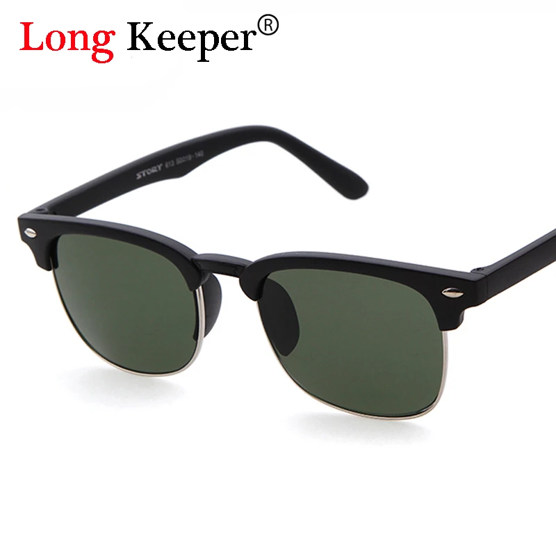 

Long Keeper Cool Semi Rimless Brand Designe Sunglasses Women Square Sun Glasses Male Eyewares Accessories Lentes de sol S613
