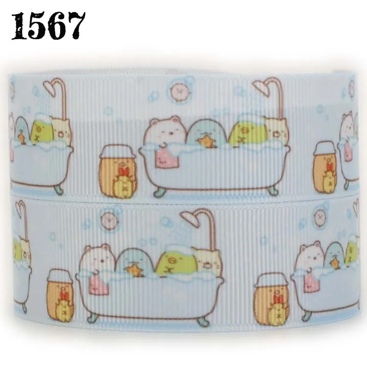 Новые 50 ярдов sumikko gurashi мультфильм ленты печатных grosgrain Бесплатная доставка
