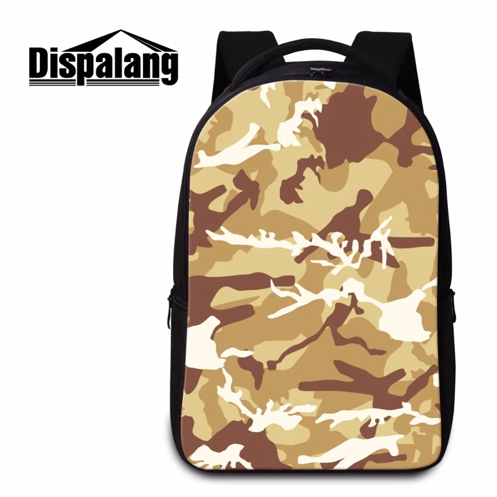 

Dispalang popular laptop backpack for men print Desert camouflage pattern on computer satchel teenager's daily bag boys rucksack