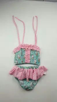 

baby girls boutique swimsuits belt summer holiday outfits with unicorn pattern swimsuit