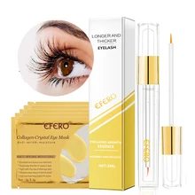 5 пар набор по уходу за кожей глаз патчи маска удаляет темные круговая маска для глаз+ 1 шт. Сыворотка для роста ресниц ресницы Удлинитель Набор эфирных масел