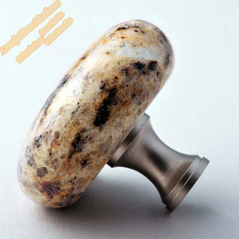 Classic Santa Cecilia Granite Knob,Golden Stone Cupboard Knobs