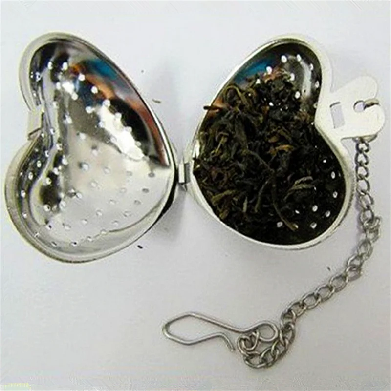 Stainless Steel Heart Tea Strainer Infuser Filter Herb Steeper Tools Accessories | Дом и сад