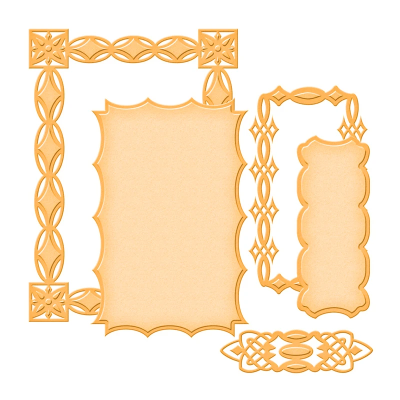 

GJCrafts Flower Frame Cutting Dies for Dies Scrapbooking Metal Dies Jeweled Lace Edge Decorationd New Album Embossing Craft Dies