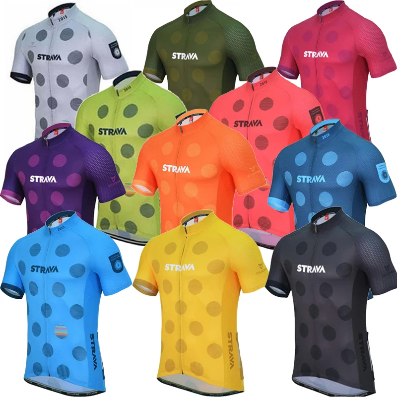 

2019 STRAVA Men short sleeve cycling jerseys Wave point Summer Bike Clothing shirts MTB Quick dry Bicycle Wear Ropa Ciclismo