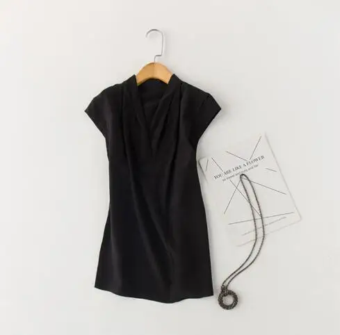 Летняя Брендовая женская рубашка из тяжелого шелка, футболки большого размера без рукавов из чистого шелка, топ короткого размера плюс - Цвет: Black