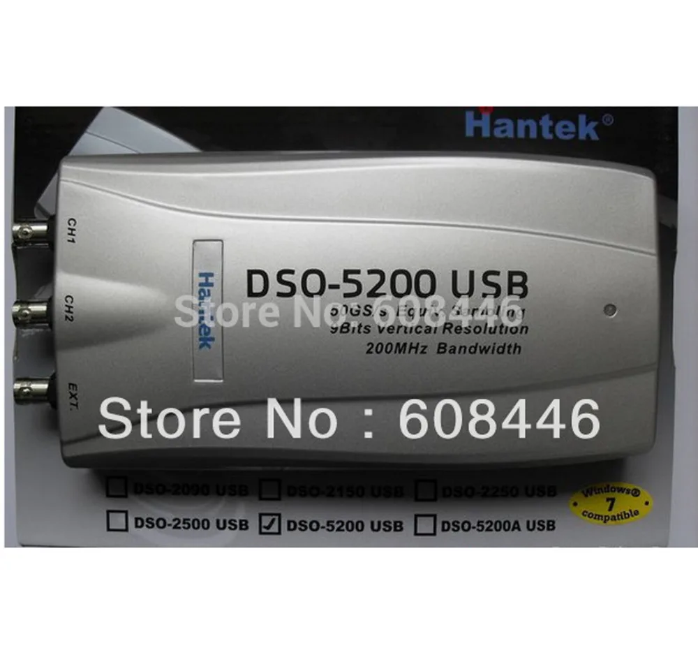 

New DSO5200 Digital Virtual Oscilloscope DSO-5200 Portable Oscilloscope USB 200MHz 250MS/s 2 Channel