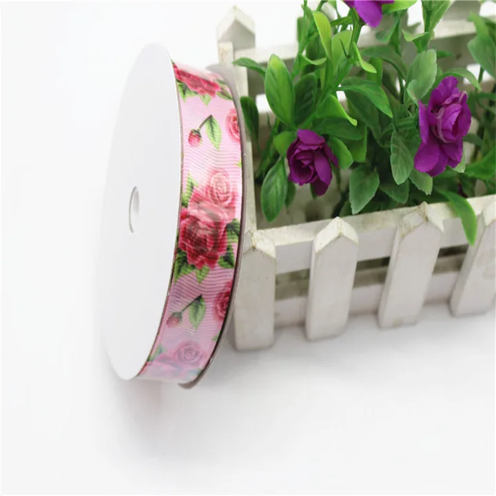 13  2.5cm x25Yard Ribbon Thermal Transfer Toral Printing Ribbons Handmade Diy Satin Ribbon Hair Accessories Gift Box Packaging