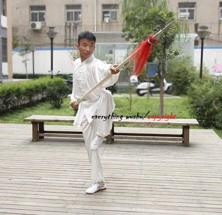 Wushu традиционное копье для кунг фу ушу Длинные копья красное с кисточками валом