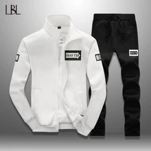 Весна Мужчины Установить Случайный Спортивный Костюм мужская Спортивная Одежда Slim Fit Спортивные Костюмы Человек Фитнес Одежда Куртка+ Брюки 2 ШТ. Наборы Осень