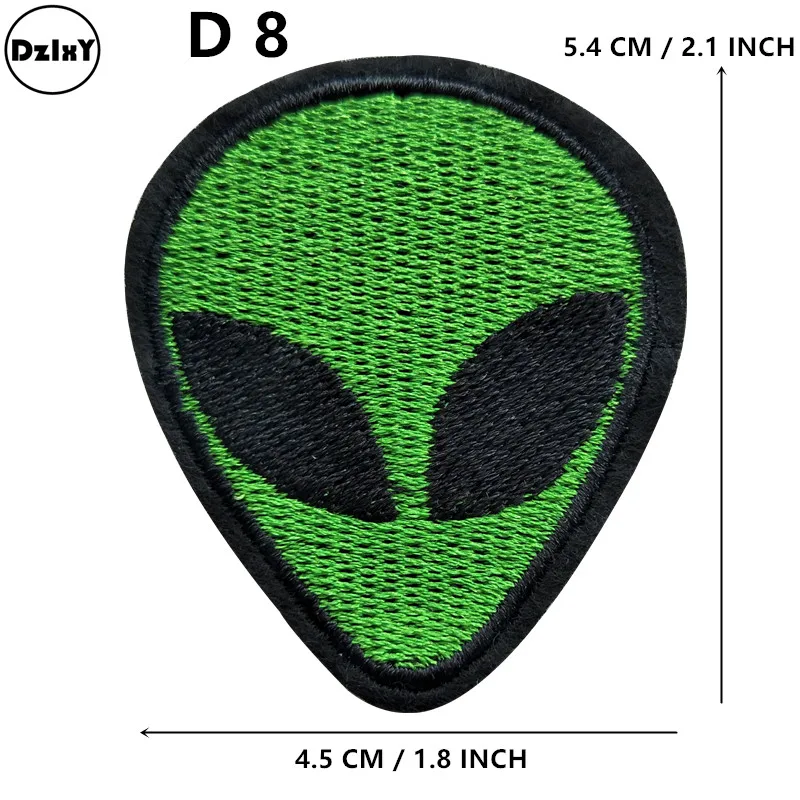 1 шт. UFO чужеродные железные нашивки для одежды наклейки астронавт полосы аппликации на одежду космическая планета вышитые значки - Цвет: 1-PCS-D-8