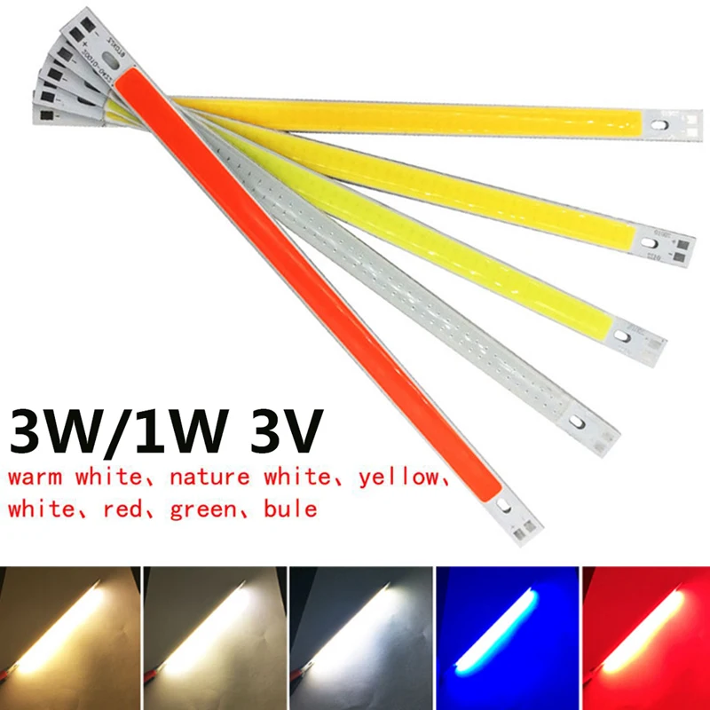 

3W/1W 3V COB Chip Light LED Panel Strip Eco-Friendly DIY Spotlight 60x8mm 300LM Floor Lights Source