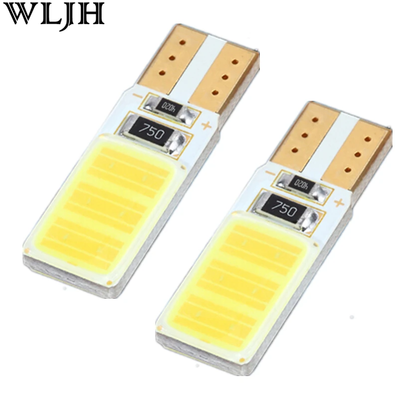 WLJH 4x белая CAN шина COB T10 Led W5W 501 для SMD стайлинга автомобиля Авто боковой свет маркер