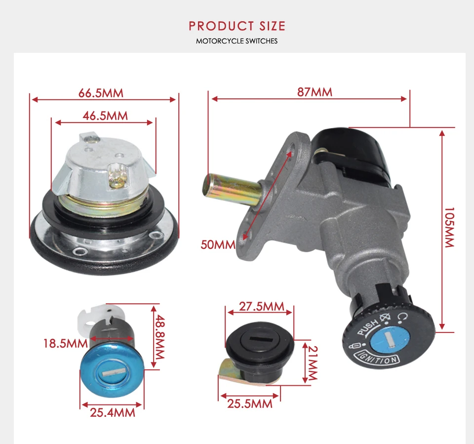 Мотоциклетная система зажигания переключатель ключ Набор для GY6 50cc 125cc 150cc мопед скутер 4 Pin вилкой/корейский производитель кабелей китайский скутер Запчасти