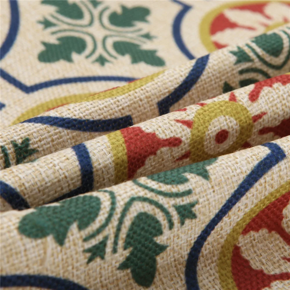 45x45 سنتيمتر خمر الهندسة نمط غطاء الوسادة القطن الكتان المنزل كنبة مكتب مقعد الديكور رمي المخدة