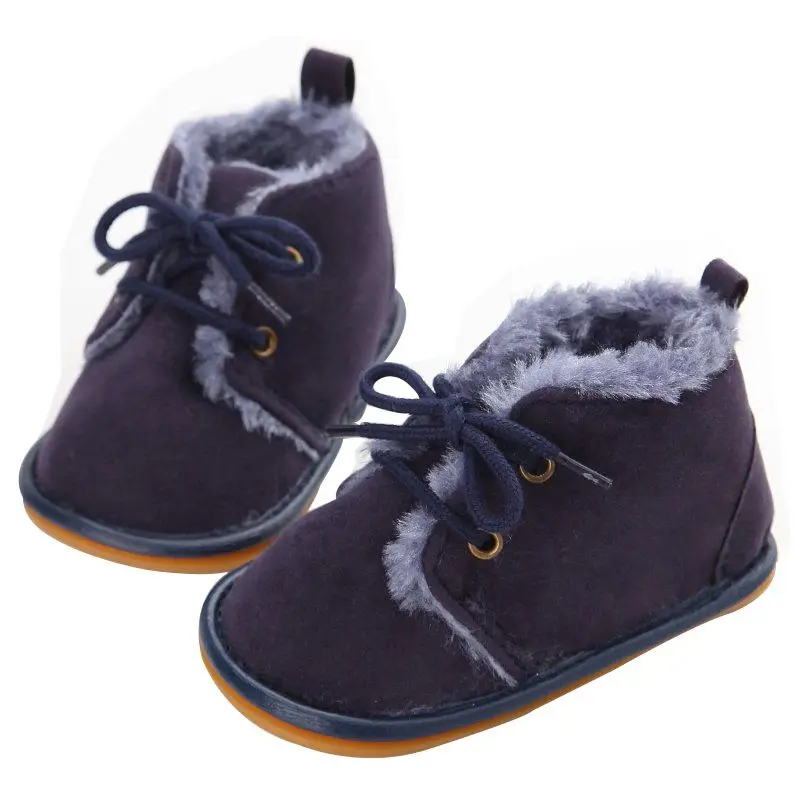 Обувь На Шнуровке Для новорожденных мальчиков и девочек; обувь для малышей; теплая зимняя обувь для малышей; сезон осень-зима - Цвет: DZ