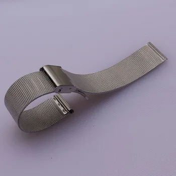 

16mm 18mm 20mm 22mm Watchband Watch Band Mesh Stainless Steel Strap Wrist Belt Bracelet Silver for common Quartz Watch men women