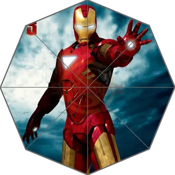 

Cool Iron Man Custom Nice New Best Design Portable Fashion Stylish Useful Foldable Umbrella Good Gift Idea!Drop Shipping
