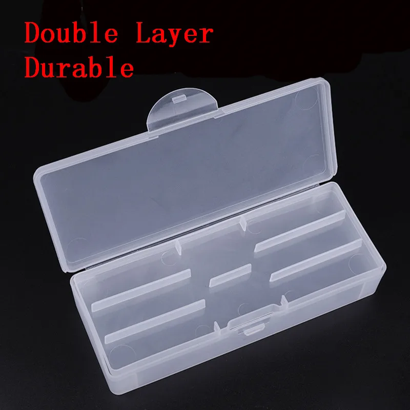 

Art Nail Rectangular Translucent Plastic Storage Box Nail Dotting Drawing Brush Pen Polishing Sponge Buffer Container Case