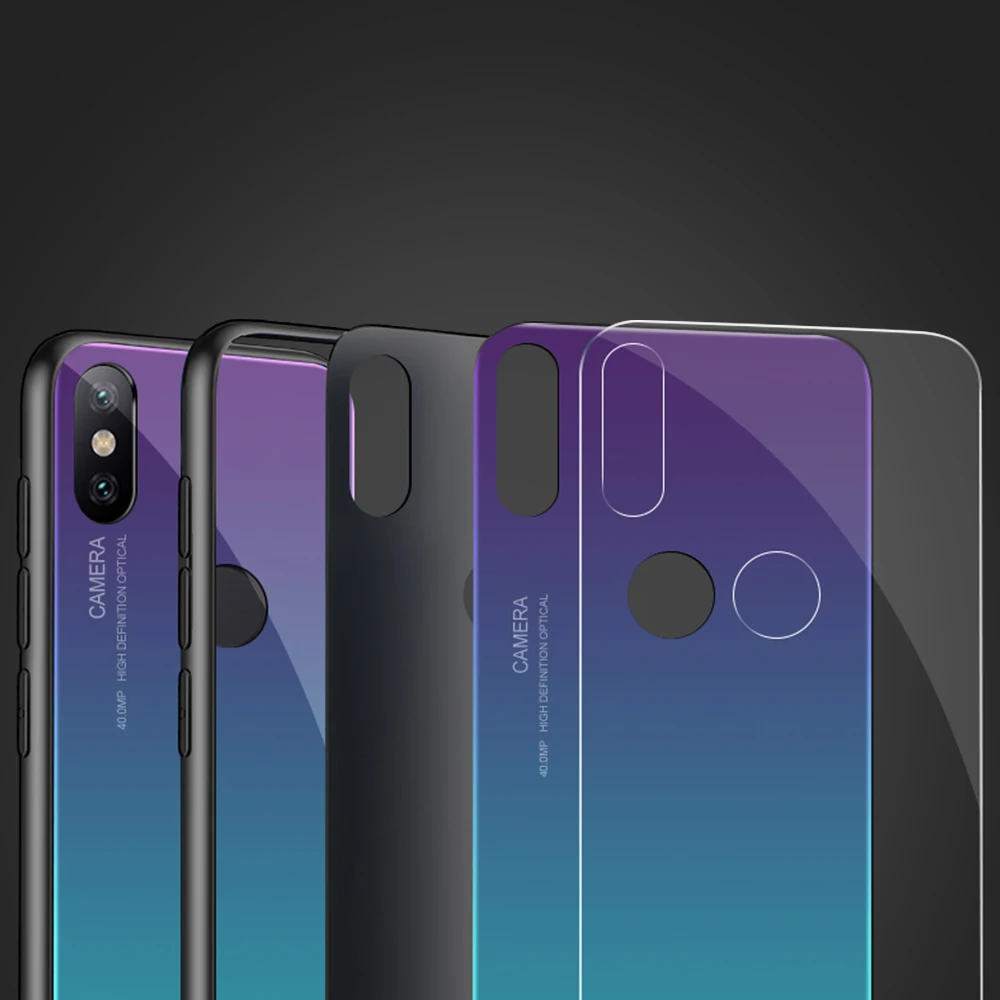 Градиентный чехол для телефона iphone XS Max XR X 7 8 6 Plus 5s 6s 10 из закаленного стекла Samsung s8