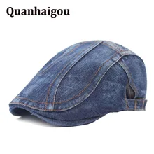 Новые хлопковые джинсовые кепки Кепки s, Для мужчин бейсболки в стиле кэжуал остроконечные Кепки s Planas без каблука плоская кепка Ivy головные уборы Casquette установлены Кепка водителя
