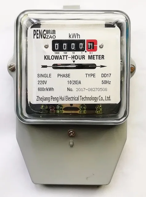 

AC Power Electric Meter Single Phase two wire Electromechanical kilowatt hour Energy meter 10(20)A