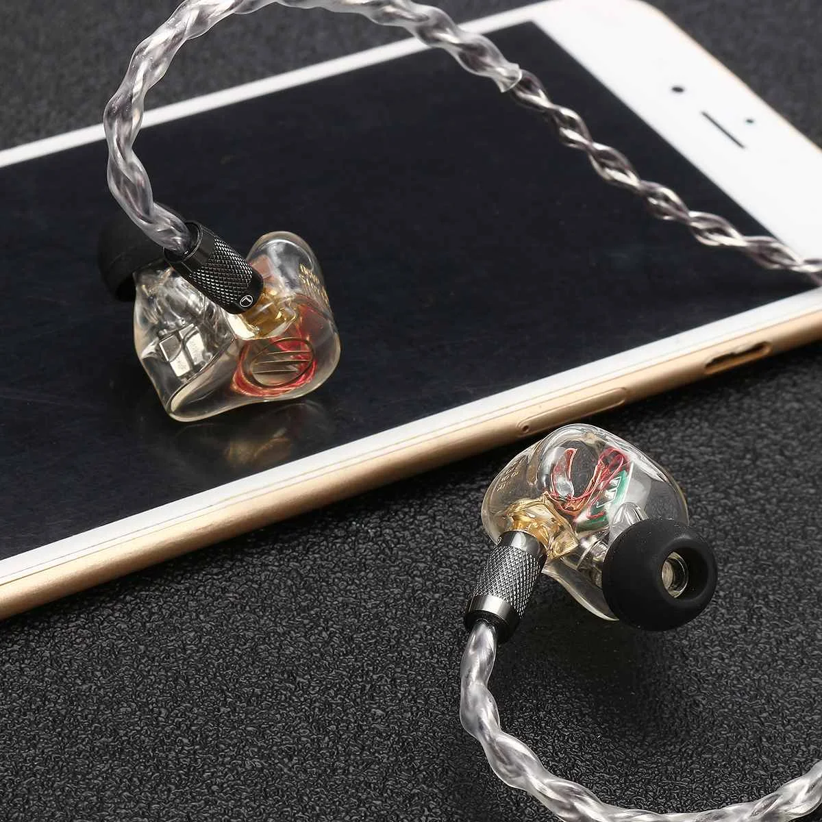 BGVP DM6 5BA IEM в ухо наушники Audiophile HiFi мониторы Внутриканальные наушники MMCX 6N 8 жильный кабель