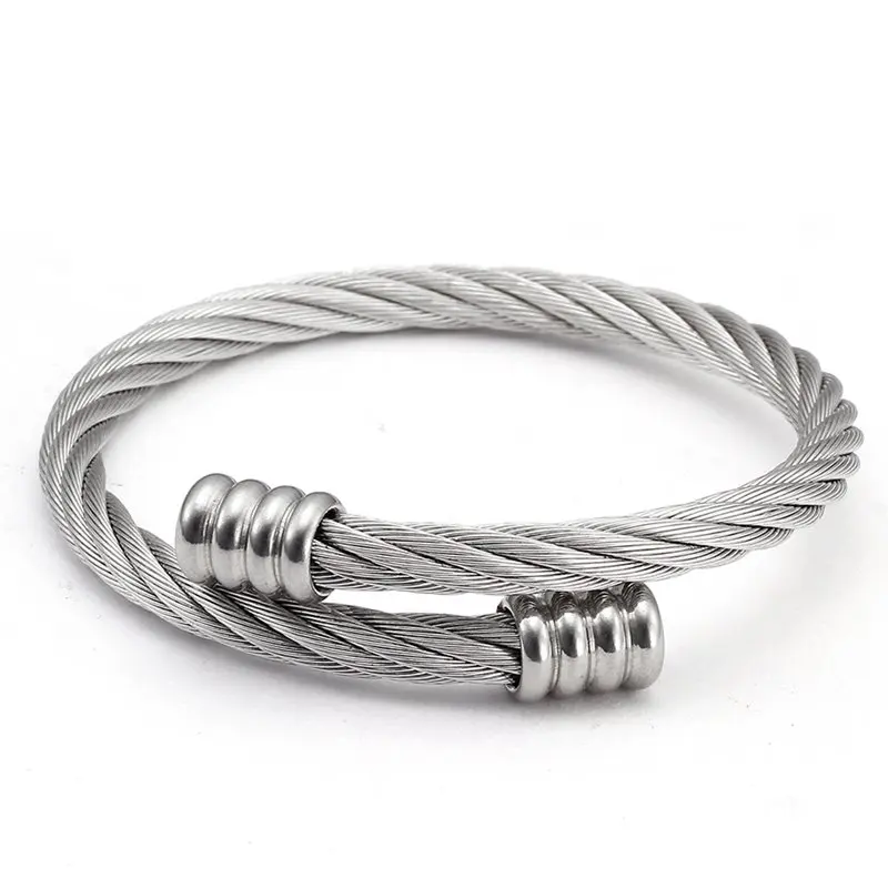men Charm silver Bangles (4)