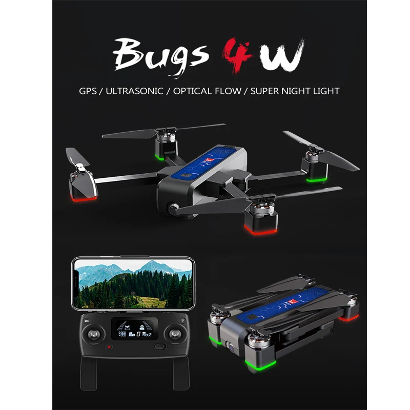 

2019 NEW MJX 4 Bugs W B4W GPS with WIFI FPV Brushless Foldable RC Drone 2 K HD Camera Helicopter toy