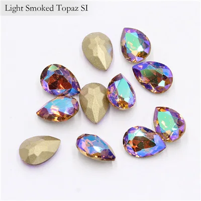 50Pcs/Lot 3D Nail Art Rhinestones Shining Color Nail Rhinestone Gem 3D Crystal For Nail Art Stone Gold Diamond Glass Manicure De