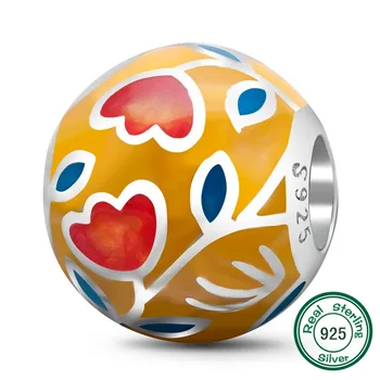 

ChaWin Authentic 925 Sterling Silver Tulip Charm Bead Woman Gift fit Pandora Bracelets