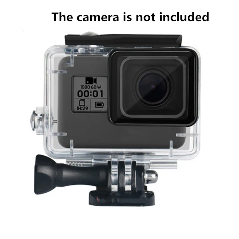 5 комплектов Универсальный Водонепроницаемый Чехол для Gopro hero7 черный 6 5 камера высокой прозрачности, акриловый корпус закаленное стекло объектива