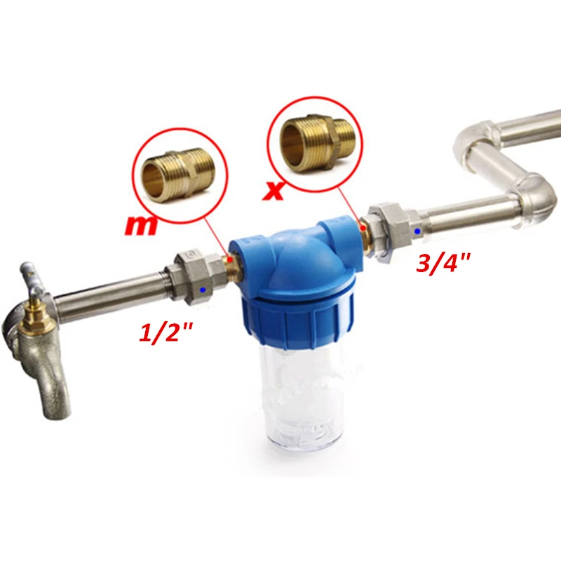 Фильтр трубопровода фильтр стиральной машины посудомоечная машина против накипи редуктор для умягчителя воды фильтр 1/" медный порт