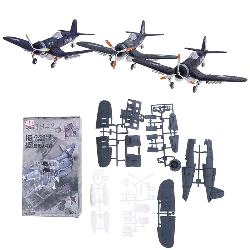 Random Color New 1Pcs 1/48 Scale Assemble Fighter Model Toys Building Tool Sets Flanker Combat Aircraft Diecast War-II