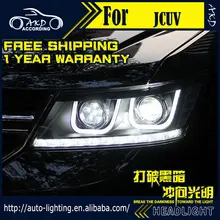 AKD Car Styling Head Lamp for Dodge Journey JCUV Headlights Freemont LED Headlight H7 D2H Hid Option Angel Eye Bi Xenon Beam