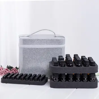 

Home Storage Box Travel Portable Multi-function Essential Oil Bottle Storage Box Ladies With Mirror Outdoor Portable Storage Bag