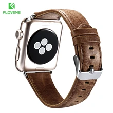 FLOVEME Запястье Для Apple iWatch 1 2 Серии Luxury ретро Кожа Съемный Ремни Ремни Пряжки Для iWatch Серии 38 мм 42 мм