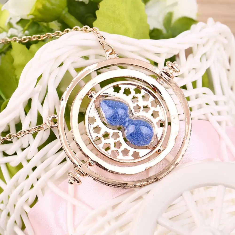 

1 pc Magic Time Turner Necklace Rotating Spins Hourglass Necklace