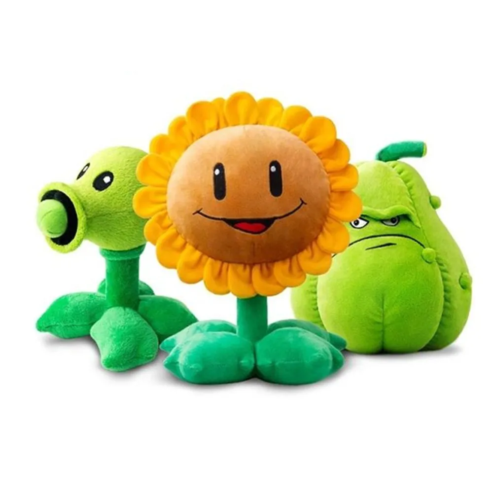 3pcs/lot 30cm PP cotton peashooter/sunflower/squash Plants vs zombies