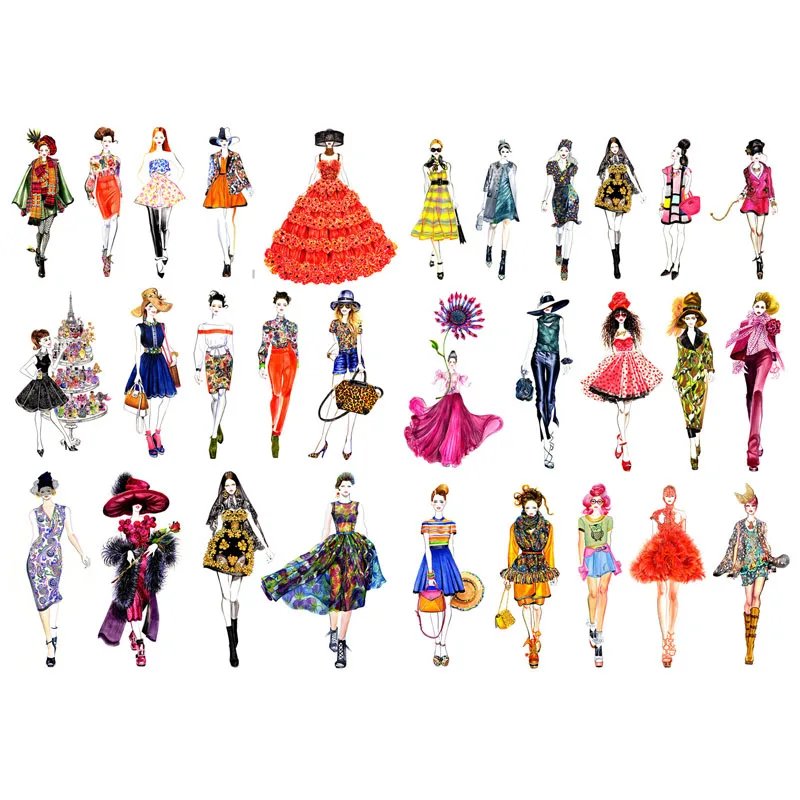 

1 PCS Fashion Paris Models Decoration Precut Anti-UV Waterproof Small Cute Label Planner Cellphone Album Scrapbook Stickers