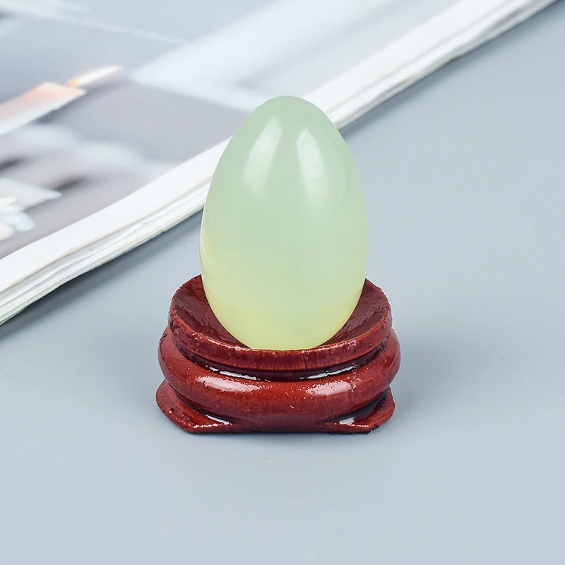1 шт. Нефритовое яйцо необработанный натуральный изумруд Сюань Мячи Йони 30x20 мм кристалл минеральный Целебный Камень для женщин Kegel Упражнение рейки