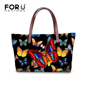 

FORUDESIGNS Butterfly Women Handbags Casual Womens Shoulder Bags Sweet Brand 3D Female Tote Bags Girls Beach Big Bag ladies bag