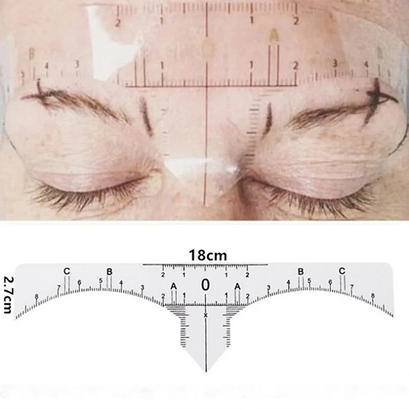 

10pcs Tattoo accesories Disposable Makeup Brow Measure Eyebrow Guide Ruler Permanent Tools