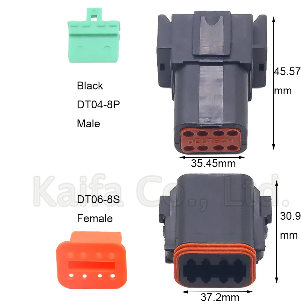 1 компл. Deutsch DT разъем DT06-2S/DT04-2P 2P 3P 4P 6P 8P водонепроницаемый Электрический разъем для автомобиля двигатель грузовик с шпильками 22-16AWG