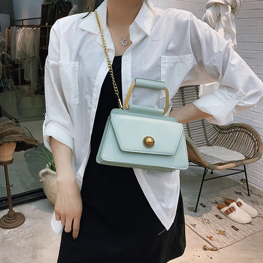 

Fashion Top-handle Women Handbags Woman Pu Leather Shoulder Bags Women Chain Hand Bags Ladies Luxury Leather Crossbody Bag Girls