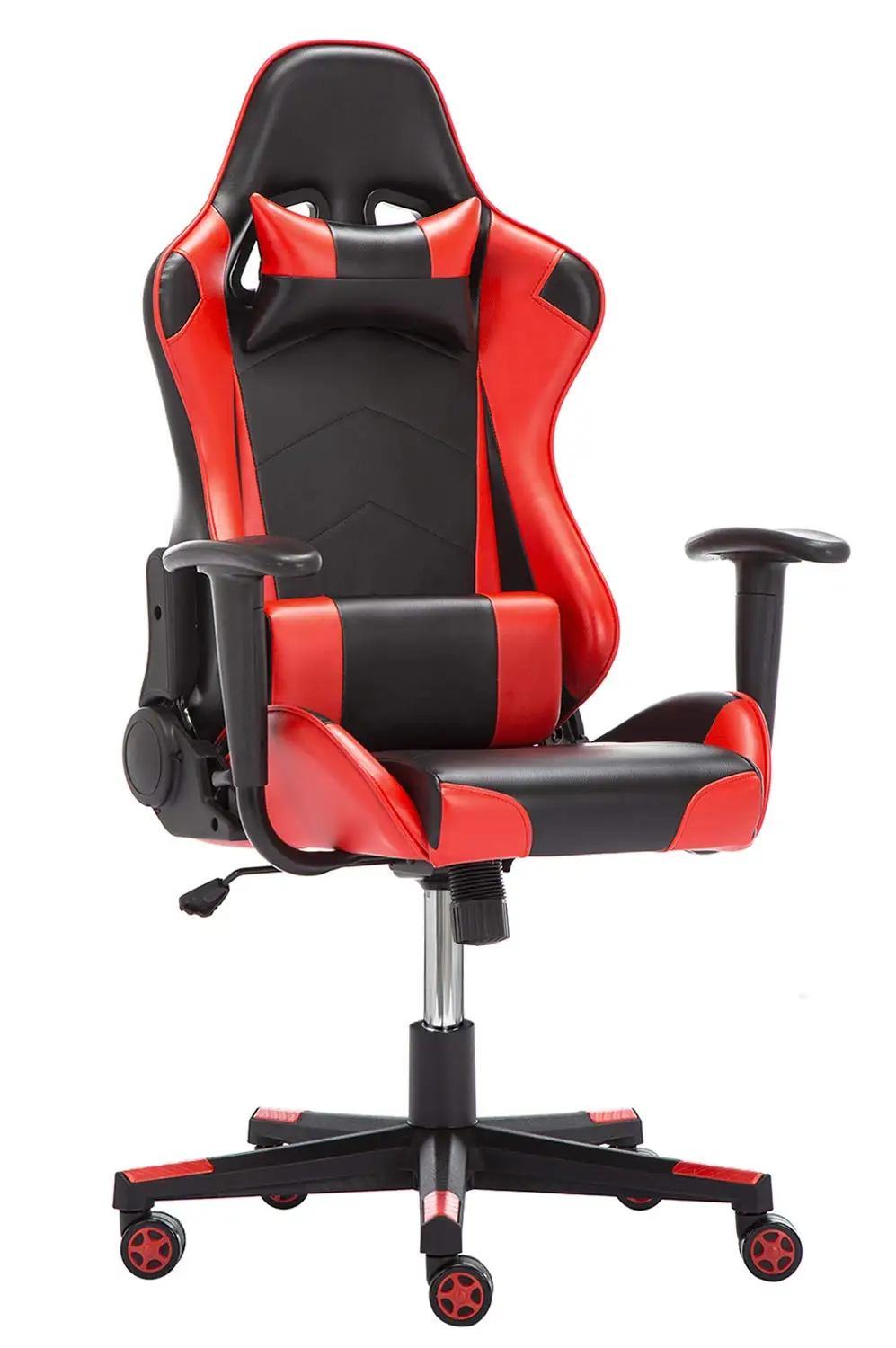 

Racing Chair Computer Executive Chair PU Gaming Chair with Headrest&Lumbar Cushion 135 Degree Reclining Angle