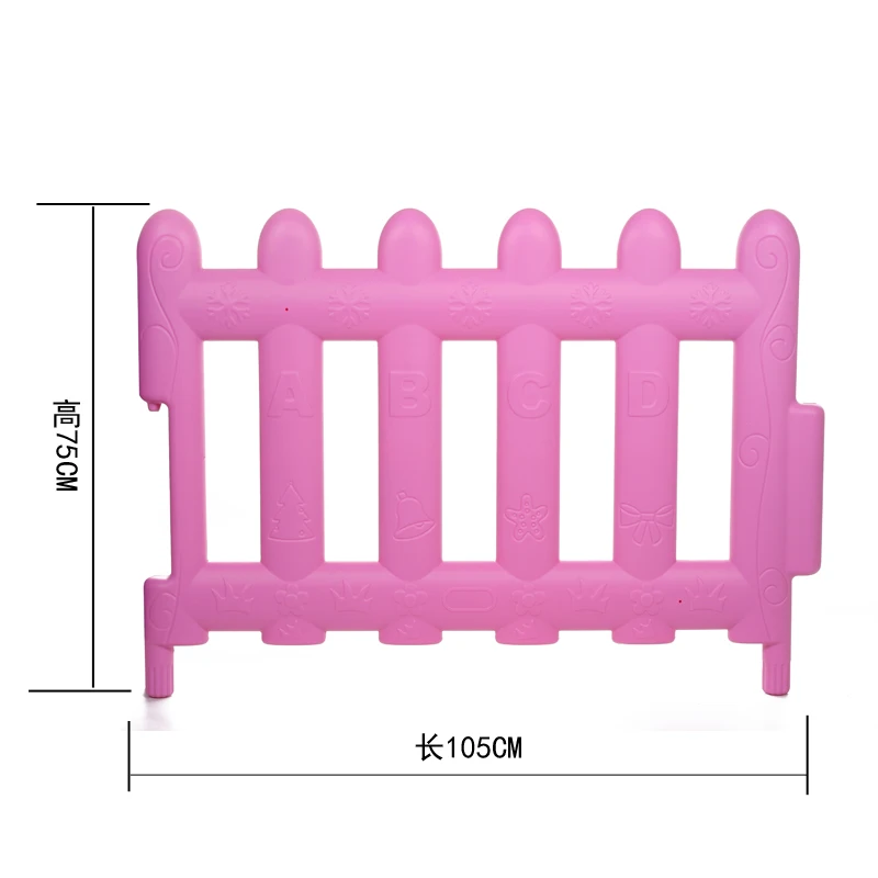 Детский игровой забор для помещений и улицы, маленький забор для малышей, пластиковый защитный забор для ползания, игровой бар - Цвет: pink big
